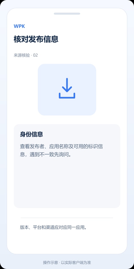WPK 核对发布信息操作示意